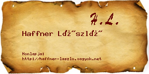Haffner László névjegykártya